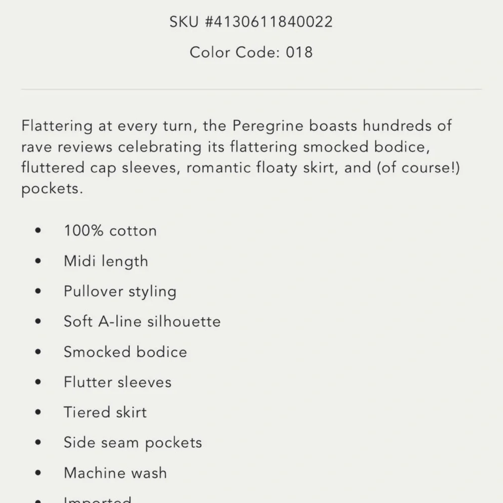 Anthropologie The Peregrine Midi Dress: Embroidered Smocked Edition Size M - Picture 13 of 13